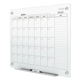 Quartet® Infinity Magnetic Glass Calendar Board, One Month, 48 x 36, White Surface (QRTGC4836F) Each