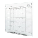 Quartet® Infinity Magnetic Glass Calendar Board, One Month, 36 x 24, White Surface (QRTGC3624F) Each