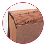 Smead™ TUFF Expanding Wallet, 31 Sections, Elastic Cord Closure, 1/15-Cut Tabs, Legal Size, Redrope (SMD70369) Each