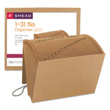 Smead™ Indexed Expanding Kraft Files, 31 Sections, Elastic Cord Closure, 1/15-Cut Tabs, Letter Size, Kraft (SMD70168) Each