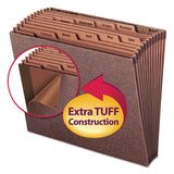 Smead™ TUFF Expanding Open-Top Stadium File, 12 Sections, 1/12-Cut Tabs, Letter Size, Redrope (SMD70488) Each