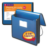 Smead™ Poly Premium Wallets, 5.25" Expansion, 1 Section, Elastic Cord Closure, Letter Size, Navy Blue (SMD71503) Each