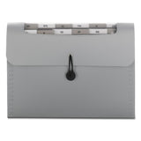 Smead™ Step Index Organizer, 12 Sections, Cord/Hook Closure, 1/6-Cut Tabs, Letter Size, Silver (SMD70903) Each