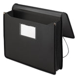 Smead™ Poly Premium Wallets, 5.25" Expansion, 1 Section, Elastic Cord Closure, Letter Size, Black (SMD71500) Each