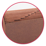 Smead™ TUFF Expanding Wallet, 12 Sections, Elastic Cord Closure, 1/12-Cut Tabs, Legal Size, Redrope (SMD70390) Each