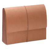 Smead™ TUFF Expanding Wallets, 5.25" Expansion, 1 Section, Elastic Cord Closure, Letter Size, Redrope (SMD71164) Each