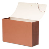 Smead™ TUFF Expanding Wallets, 5.25" Expansion, 1 Section, Elastic Cord Closure, Legal Size, Redrope (SMD71166) Each