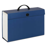 Smead™ Expanding File Box, 16.63" Expansion, 19 Sections, Twist-Lock Latch Closure, 2/5-Cut Tabs, Legal Size, Blue (SMD70806) Each