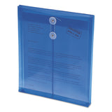 Smead™ Poly String and Button Interoffice Envelopes, Open-End (Vertical), 9.75 x 11.63, Transparent Blue, 5/Pack (SMD89542) Pack of 5 Envelopes