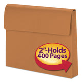 Smead™ Expanding Wallet with Hook and Loop Closure, 2" Expansion, 1 Section, Hook/Loop Closure, Letter Size, Redrope (SMD77142) Each
