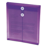 Smead™ Poly String and Button Interoffice Envelopes, Open-End (Vertical), 9.75 x 11.63, Transparent Purple, 5/Pack (SMD89544) Pack of 5 Envelopes