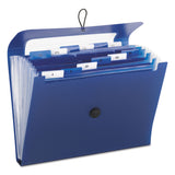 Smead™ Step Index Organizer, 12 Sections, Cord/Hook Closure, 1/6-Cut Tabs, Letter Size, Navy (SMD70902) Each