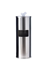GoodEarth Stainless-Steel Floor Stand Wipe Dispenser with Built-in Trash Receptacle Each