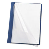 Smead™ Clear Front Report Cover, Double-Prong Fastener, 0.5" Capacity, 8.5 x 11, Clear/Dark Blue, 25/Box (SMD87455) 1 Pack of 25