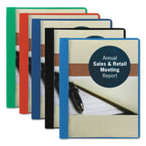 Smead™ Clear Front Report Cover, Double-Prong Fastener, 0.5" Capacity, 8.5 x 11, Clear/Blue, 25/Box (SMD87452) 1 Pack of 25