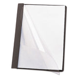 Smead™ Poly Report Cover, Double-Prong Fastener, 0.5" Capacity, 8.5 x 11, Clear/Black, 25/Box (SMD87453) 1 Pack of 25