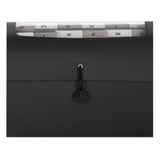 Smead™ Step Index Organizer, 12 Sections, Cord/Hook Closure, 1/6-Cut Tabs, Letter Size, Black (SMD70901) Each