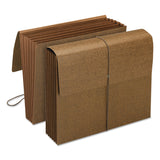Smead™ Classic 5.25" Expansion Partition Wallet with Tyvek Gusset Top and Elastic Cord, 6 Sections, Letter Size, Redrope, 10/Box (SMD72473) Box of 10