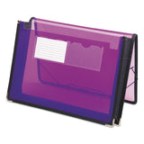 Smead™ Poly Wallets, 2.25" Expansion, 1 Section, Elastic Cord Closure, Letter Size, Translucent Purple (SMD71952) Each