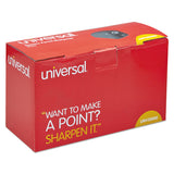 Universal® Electric Pencil Sharpener, AC-Powered, 3.13 x 5.75 x 4, Black (UNV30010) Each