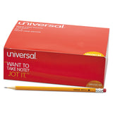Universal™ #2 Woodcase Pencil Value Pack, HB (#2), Black Lead, Yellow Barrel, 144/Box (UNV55144) Pack of 144