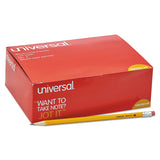 Universal™ #2 Woodcase Pencil Value Pack, HB (#2), Black Lead, Yellow Barrel, 144/Box (UNV55144) Pack of 144