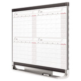 Quartet® Prestige 2 Magnetic Total Erase Four-Month Calendar, 48 x 36, White Surface, Graphite Fiberboard/Plastic Frame (QRT4MCP43P2) Each