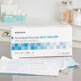 McKesson Sterilization Pouch Ethylene Oxide (EO) Gas / Steam 5-1/4 X 10 Inch Transparent Blue / White Self Seal Paper / Film (960944_BX) 200/BX
