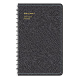 AT-A-GLANCE® Telephone/Address Book, 4.78 x 8, Black Simulated Leather, 100 Sheets (AAG8001105) Each