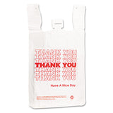 Barnes Paper Company Plastic Thank-You T-Sack, 2 mil, 4" x 15", White, 2,000/Carton (BPC6415THYOU) Case of 2000
