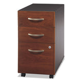 Bush® Series C Mobile Pedestal File, Left/Right, 3-Drawers: Box/Box/File, Legal/Letter/A4/A5, Cherry/Gray, 15.75" x 20.25" x 27.88" (BSHWC24453SU) Each