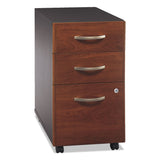 Bush® Series C Mobile Pedestal File, Left/Right, 3-Drawers: Box/Box/File, Legal/Letter/A4/A5, Cherry/Gray, 15.75" x 20.25" x 27.88" (BSHWC24453SU) Each