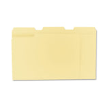 Universal® Top Tab File Folders, 1/3-Cut Tabs: Assorted, Letter Size, 0.75" Expansion, Manila, 100/Box (UNV12113) Box of 100