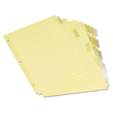 Universal® Insertable Tab Index, 5-Tab, 11 x 8.5, Buff, Clear Tabs, 6 Sets (UNV21871) Pack of 6 Sets