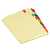 Universal® Insertable Tab Index, 8-Tab, 11 x 8.5, Buff, Assorted Tabs, 6 Sets (UNV21872) Pack of 6 Sets