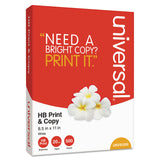 Universal® Multipurpose Paper, 96 Bright, 20 lb Bond Weight, 8.5 x 11, White, 500 Sheets/Ream, 10 Reams/Carton (UNV91200) Case of 5000