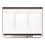 Quartet® Prestige 2 Total Erase Three-Month Calendar, 36 x 24, White Surface, Graphite Fiberboard/Plastic Frame (QRTCMP32P2) Each