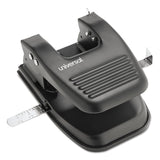 Universal® 30-Sheet Two-Hole Punch, 9/32" Holes, Black (UNV74222) Each