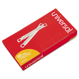 Universal® Two-Piece Two-Prong Paper Fastener Base and Compressor Sets, 1" Capacity, 2.75" Center to Center, Silver, 50/Box (UNV81001) Pack of 50