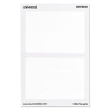 Universal® Plain Self-Adhesive Name Badges, 3 1/2 x 2 1/4, White, 100/Pack (UNV39101) Pack of 100