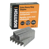 Bostitch® Heavy-Duty Premium Staples, 0.88" Leg, 0.5" Crown, Steel, 1,000/Box (BOSSB38HD1M) Box of 1000