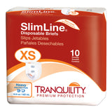 Tranquility® Slimline® Unisex Adult Incontinence Brief X-Small Disposable Heavy Absorbency (417011_BG) 10/BG