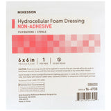 McKesson Foam Dressing 6 X 6 Inch Without Border Film Backing Nonadhesive Square Sterile (1138303_CS) 100/CS
