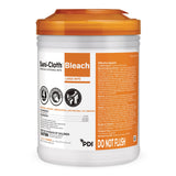 Sani-Cloth® Bleach Surface Disinfectant Cleaner Premoistened Germicidal Manual Pull Wipe 75 Count Canister Chlorine Scent NonSterile (786308_CS) 12/CS