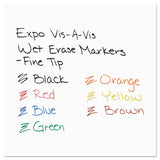 EXPO® Vis-a-Vis Wet Erase Marker, Fine Bullet Tip, Black, Dozen (SAN16001) 1 Dozen