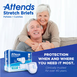 Attends® Stretch Unisex Adult Incontinence Brief Large / X-Large Disposable Heavy Absorbency (981738_CS) 96/CS