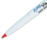 EXPO® Vis-a-Vis Wet Erase Marker, Fine Bullet Tip, Red, Dozen (SAN16002) 1 Dozen