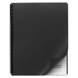 GBC® Opaque Plastic Presentation Covers for Binding Systems, Black, 11.25 x 8.75, Unpunched, 25/Pack (SWI25703)