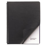 GBC® Leather-Look Presentation Covers for Binding Systems, Black, 11.25 x 8.75, Unpunched, 50 Sets/Pack (GBC2001712)