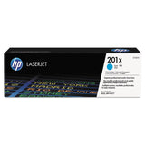 HP HP 201X, (CF401X) High-Yield Cyan Original LaserJet Toner Cartridge (HEWCF401X) Each